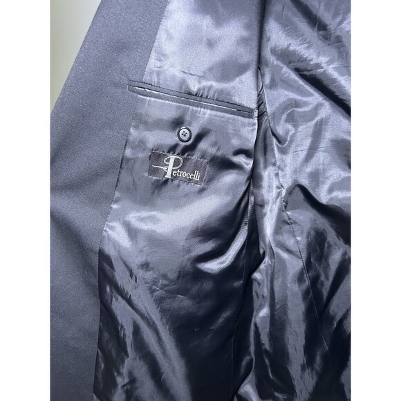 Petrocelli Men’s 2 Button Wool Blend Sports Coat Blazer RN 39566 Black Size 50R - Picture 4 of 10